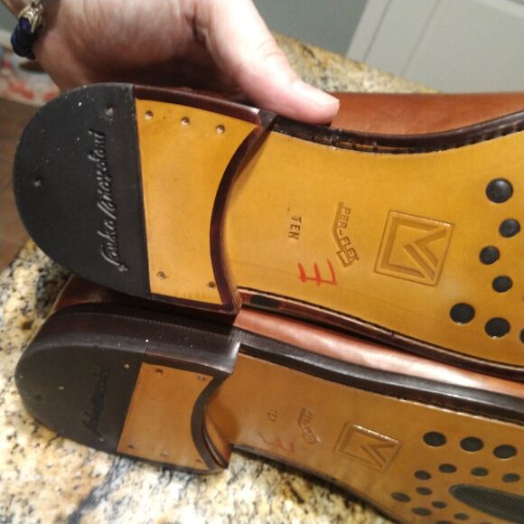 Sandro Moscoloni LA VIDA PER-FLEX Tassel Leather Loafer Shoes Brown Mens 10 EUC - Picture 15 of 15